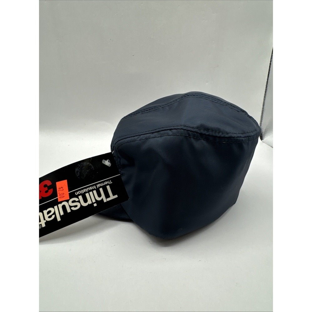 New Vintage Thinsulate 3M Navy Blue Hat Ear Flaps Size S Made In USA! - Picture 4 of 8